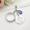 IDLAN Wedding Bouquet Locket Charm Rhinestone Photo Charm Memorial Bridal Bouquet Charm Memorial Photo Keepsake Something blue