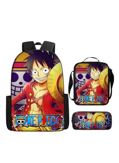 Backpack, Primary And Secondary School Schoolbag, Nautical King Backpack, Cartoon Schoolbag Three-Piece Set Three piece backpack set