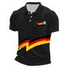 Men's Casual Soccer Print Quick-Dry Polo Shirt Lightweight Mesh Breathable Short Sleeve Top Suitable for Sports and Outdoor Activities