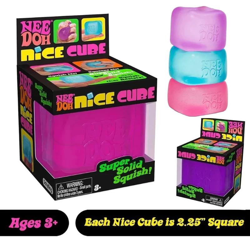 Schylling Needoh Nice Cube Hračka na odbourání stresu Senzorická hračka pro ADHD Soustředění a Úzkost Unisex Fidget nástroj Měkké Mačkací Kancelářské