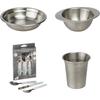 Pack repas - THERMOBABY - Inox - Gobelet, Bol, Assiette creuse, Set de couverts