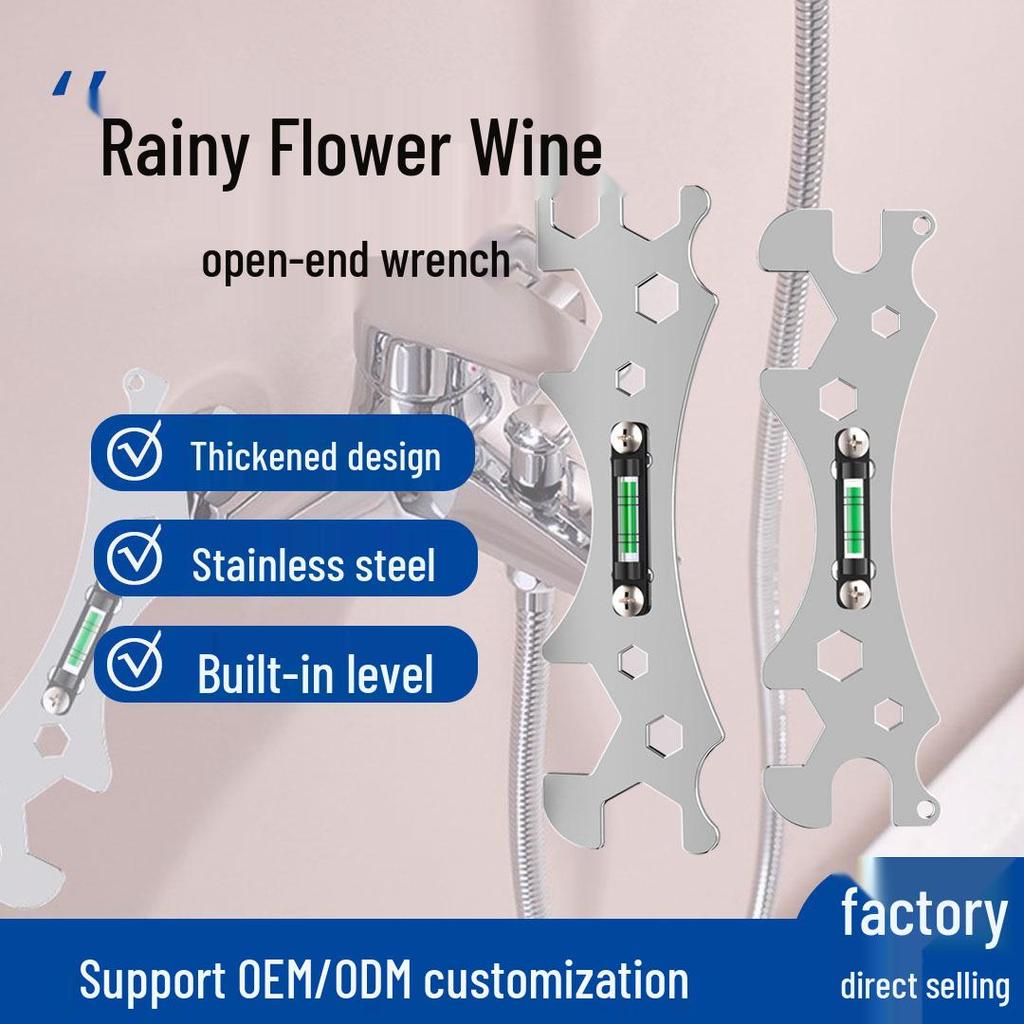 Hexagonal Bent Foot Shower Wrench & Level Kit
