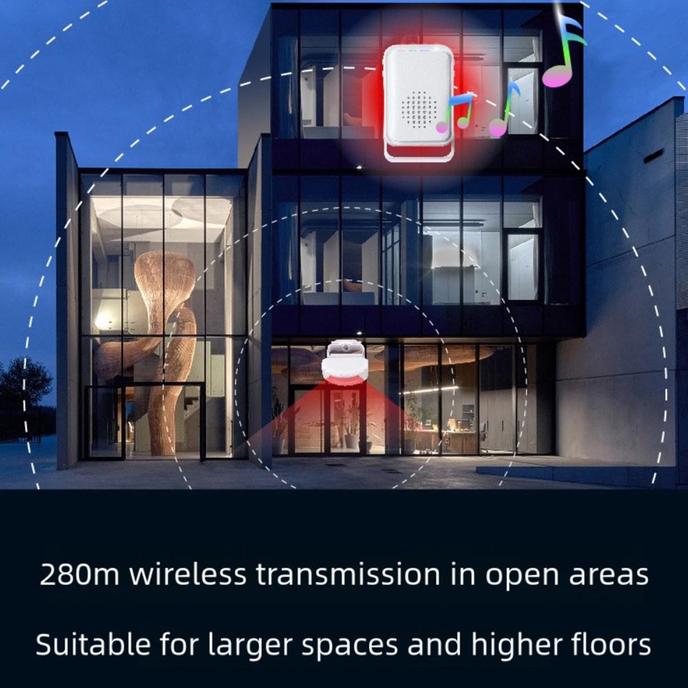 Smart Doorbell Sensor Wireless Electronic Doorbell Smart Vibration Reminder Store Welcome Welcome Device Smart Sensor System