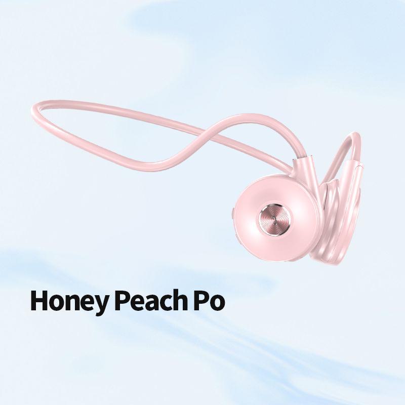 

M1 Bluetooth Навушники з кістковою провідністю та ремінцем для вуха: Біг, Спорт, Справжнє стерео, Бізнес. рожевий