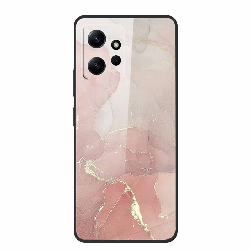 Marble For Redmi Note 12 4G Glass Case Tempered Back Cover Hard Cases For Xiaomi Redmi Note12 4G Protective Shell Colorful Capa