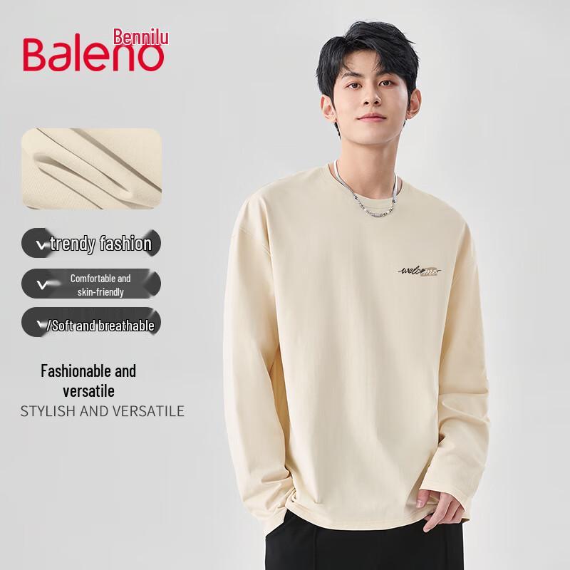 Baleno Men's Heavyweight Fleece-Lined Long Sleeve T-shirt