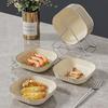 INS Style quadratisches Snackteller-Set mit silbernem Gestell