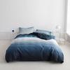 100% Cotton Chic Gradient Bedding Set Single Twin Queen Size 3Pcs Ultra Soft Breathable Hidden Zipper Duvet Cover Pillowcases