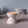 Striped Funnel Candle Holder Silicone Molds Funnel Tealight Stand Silicone Mould For Epoxy Resin Holiday Decoration