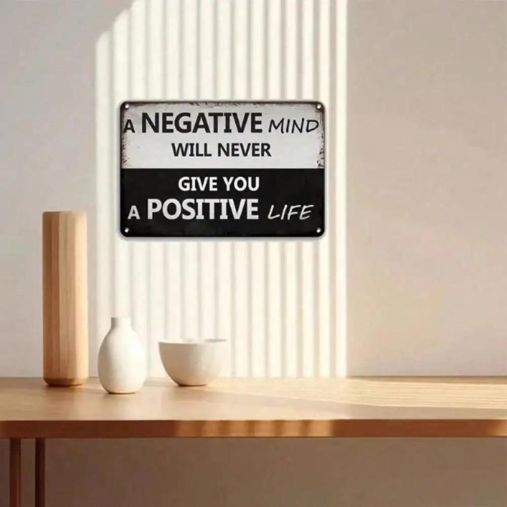 Metal Wall Art Motivational Quote Sign Home Office Decor Living Room Bedroom