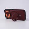 Business Magnetic Ring stand Leather Case For iPhone 17 Pro Max Air 16 15 14 13 12 Plus For Magsafe Wireless Charge Bumper Cover