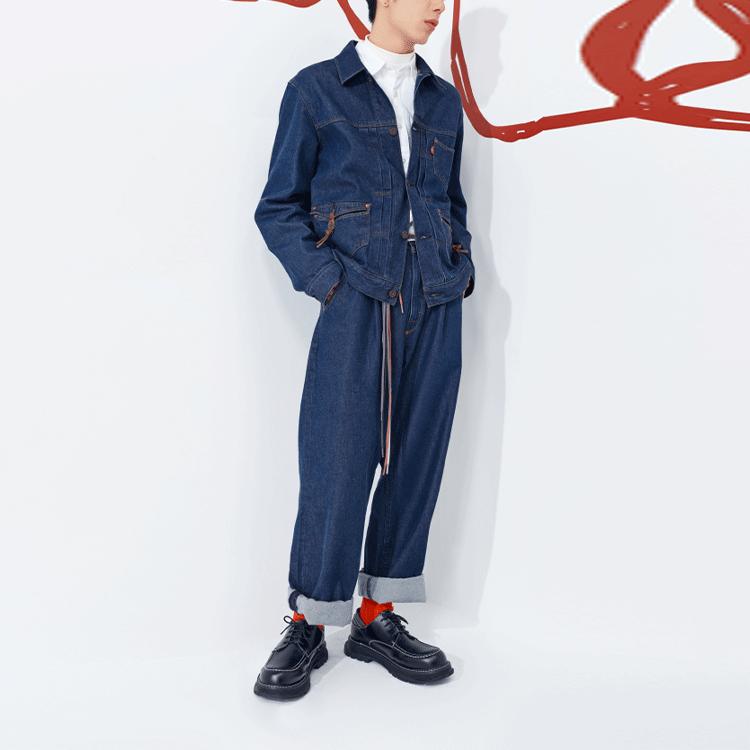 Levis Minimalist Multi-Pocket Denim Jacket Men Jackets Blue A2699-0000