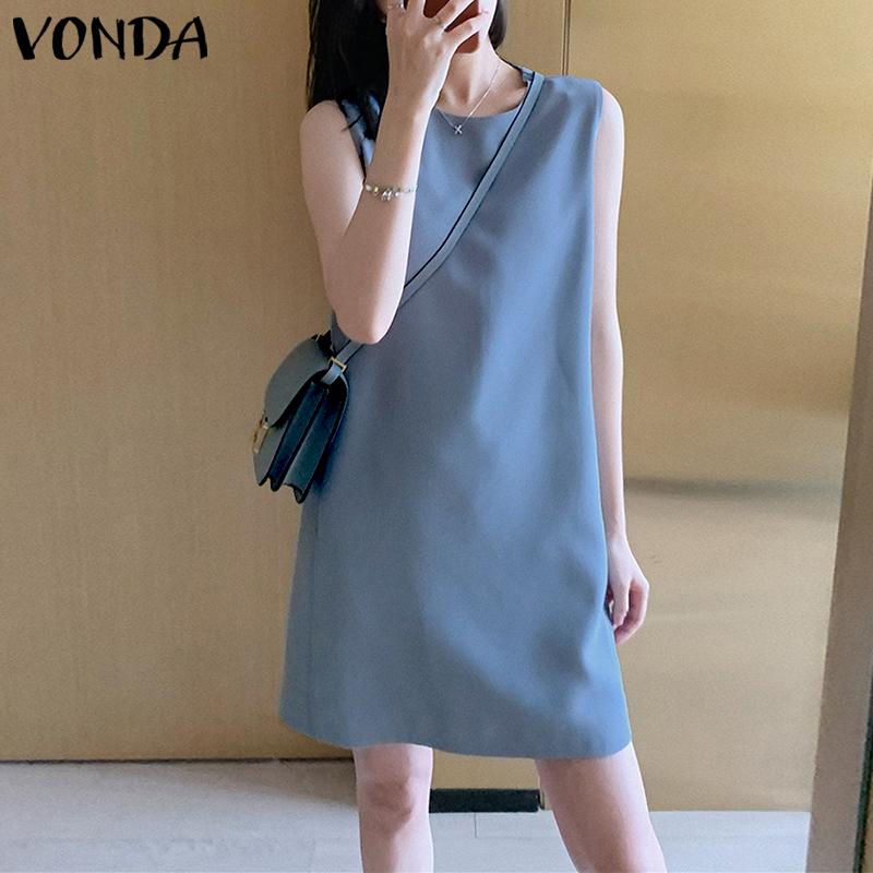 

VONDA Summer H Line Женщины Танк Короткое платье