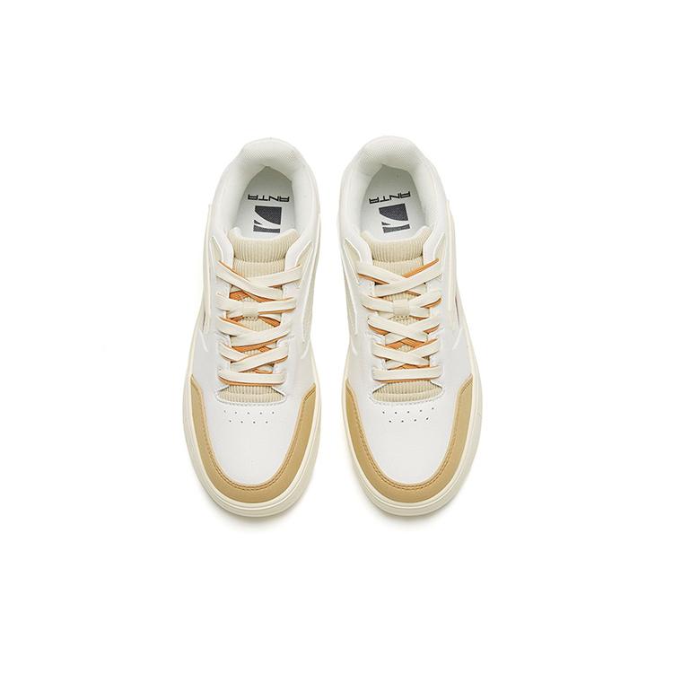 New Anta 982 Low Top Skateboard Shoes Women's White Brown 122248066-4