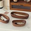 New S/M/L Jewelry Storage Box Walnut Large Capacity Entrance Key Organizer Boat Shape Sundries Storage Tray