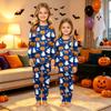 Family Matching Halloween Printed Loungewear Set with Long Sleeve Top and Pants for Women, Men and Kids