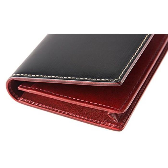 [Kipris] Bridle Leather & Rouge Shoulder Business Card Case 6273(01) Black/Red
