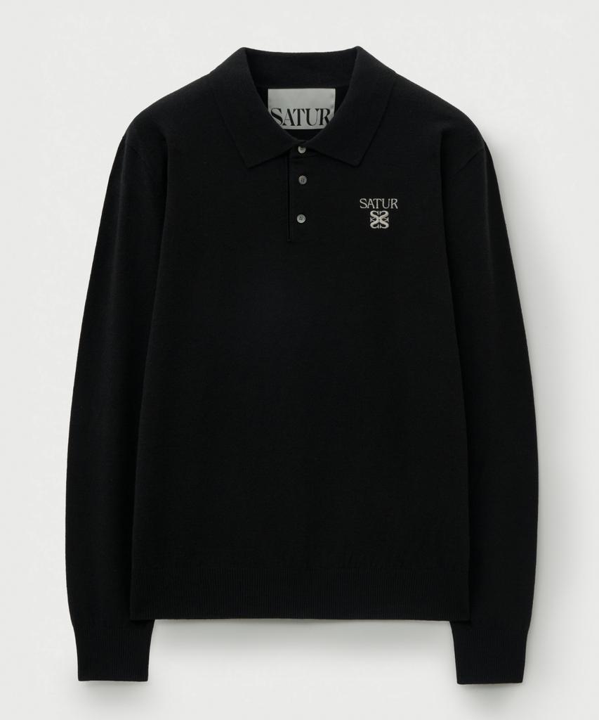 Seteo Basic Polo Knit Black