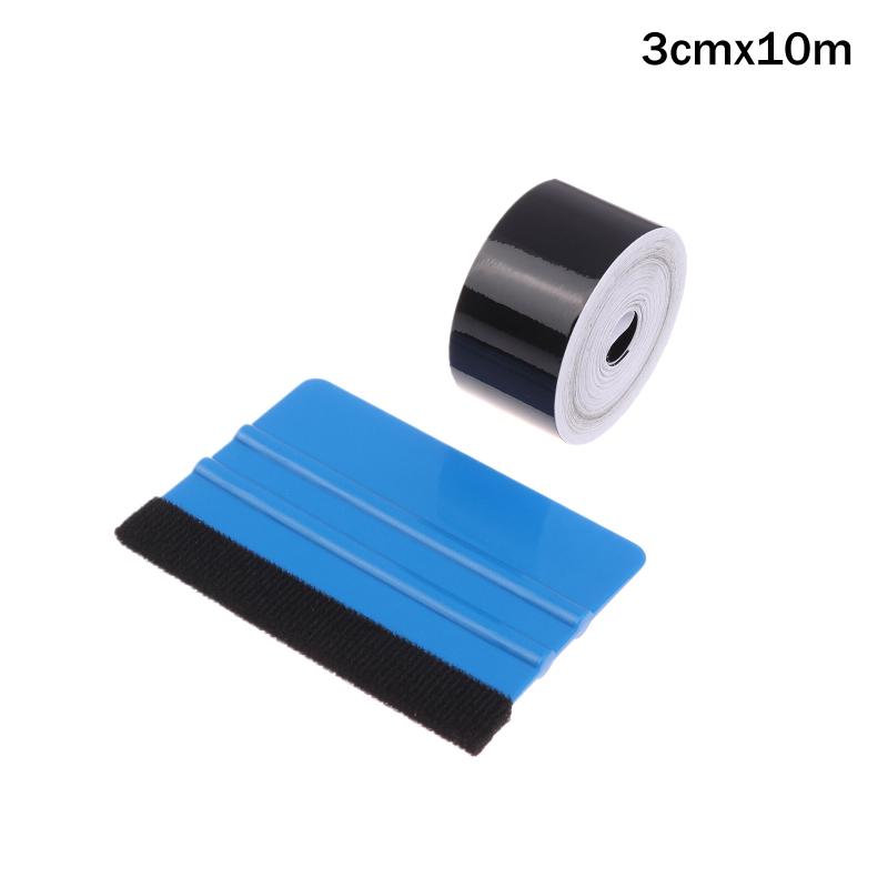

3/5cmX10M Car Vinyl Wrap Strip Tape Gloss Black Wrap Foil Kit Anti Scratch Window Door Protection Film Car Accessories