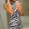 Women's Summer Sexy Sleeveless Stripe Print Mini Dress