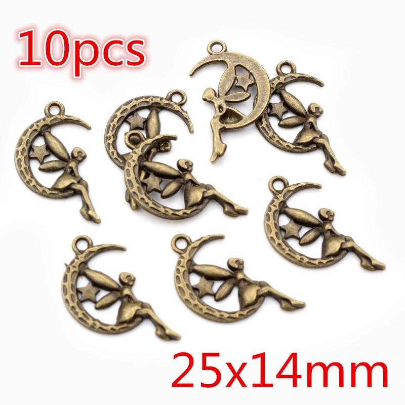 Neues Mode-Multi-Stil Antik Versilbert Bronze Mond Anhänger Metalllegierung Anhänger DIY Anhänger DIY Schmuckherstellung Zubehör