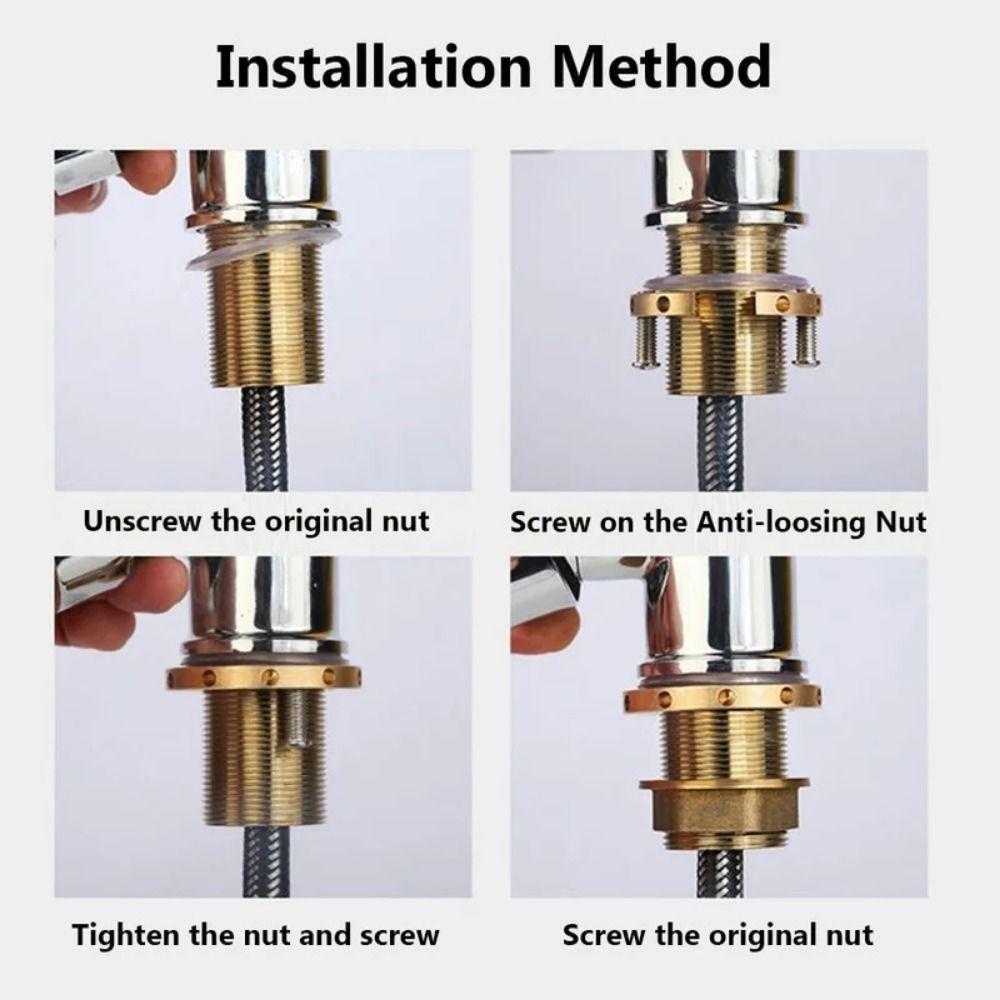 Faucet Locknut Tap Fixing Fittings Kit Fastening Nut Mounted Fitting Circlip Replacement Accessories for Bathroom Wash Sink