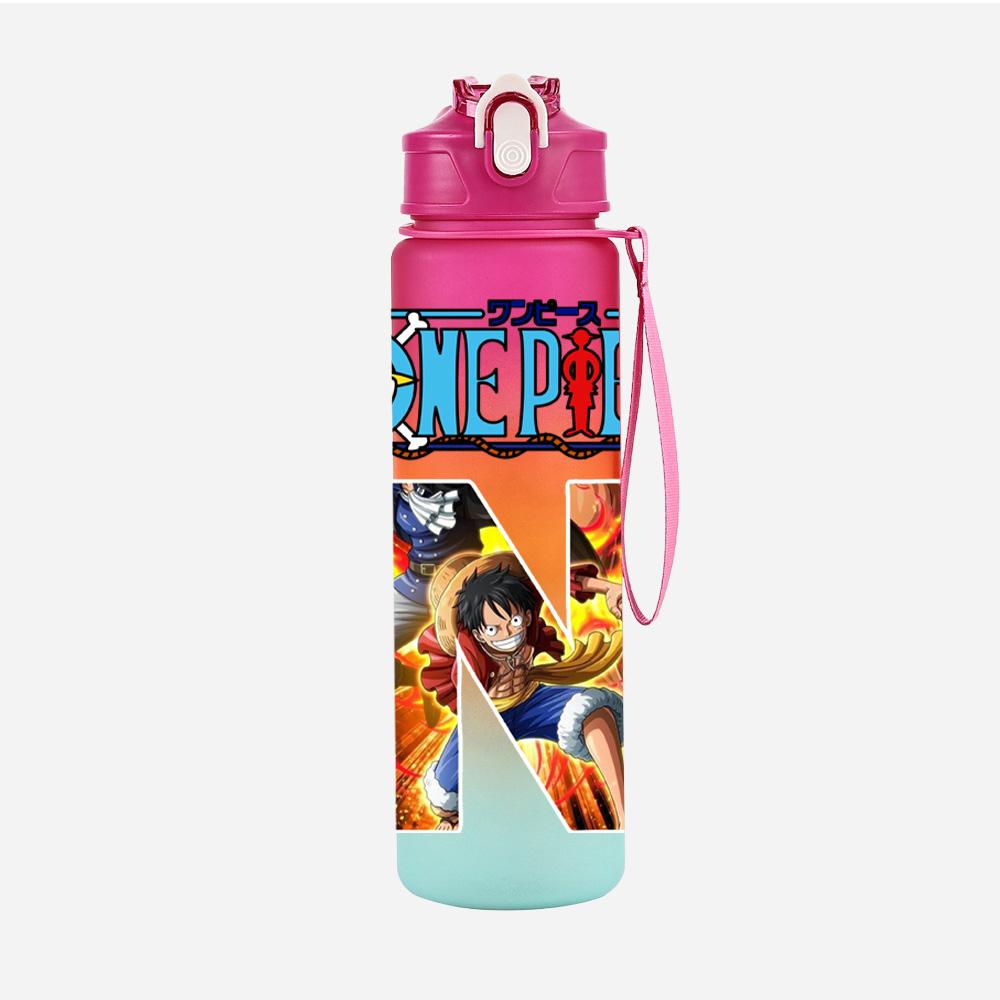 Anime A-Z 26 English Letters Printed Character Large Capacity Water Cup Demon Hunters Outdoor Portable Drinking Bottle for Boy Girl