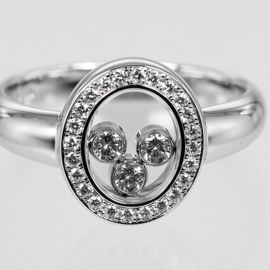 Chopard Happy Diamond Ring K18 White Gold/diamond #4.5(US Size) 6.2g Women Used