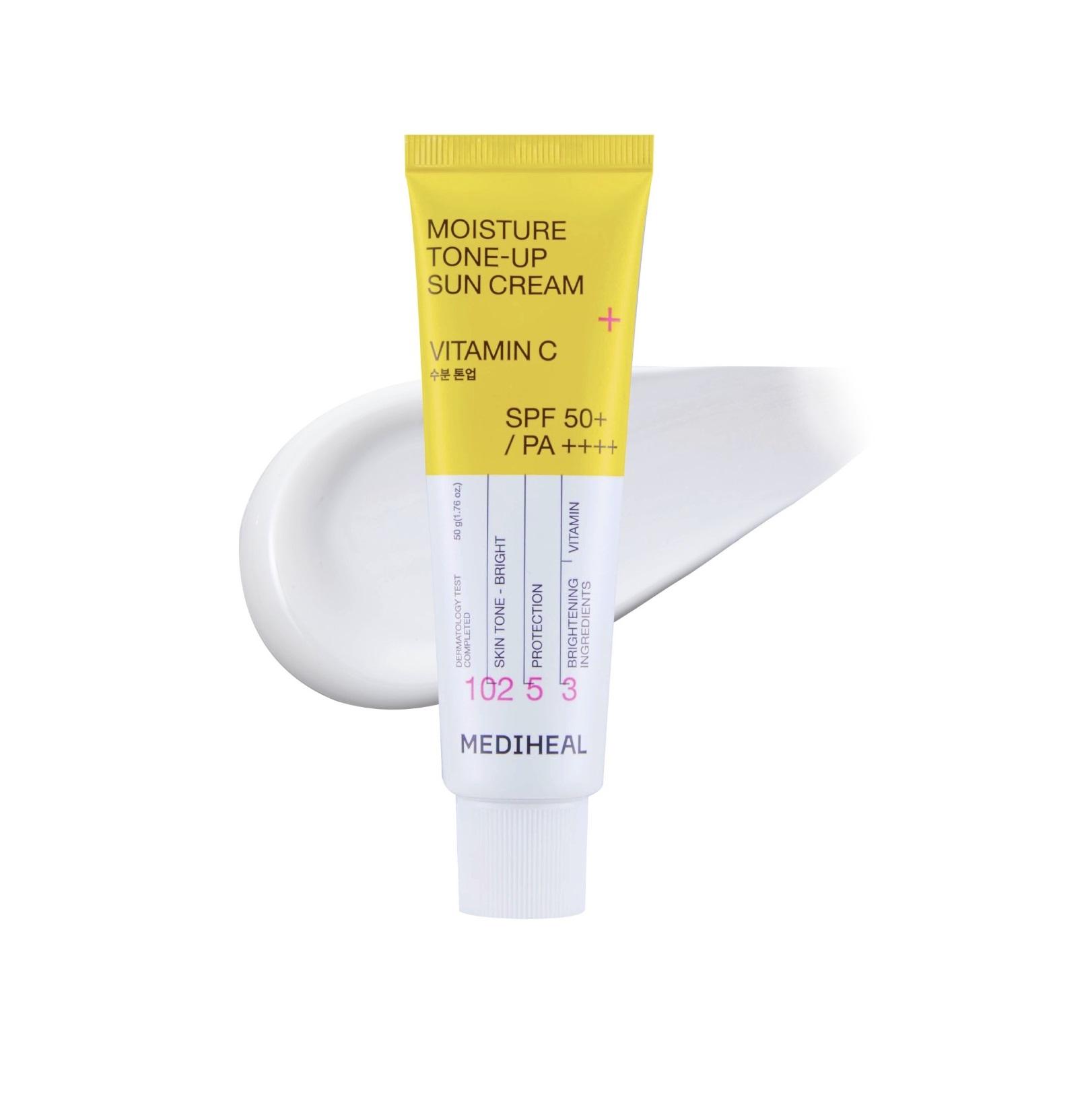 MEDIHEAL Увлажняющий тонирующий солнцезащитный крем с витамином С SPF50+ PA++++ 50 мл 1ea