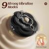 Rose Nipple Clamps BDSM Toy with 9 Vibration Modes, G-spot Clitoral Stimulation Female Adult Toy, Adjustable Nipple Vibrator  Sex Toys