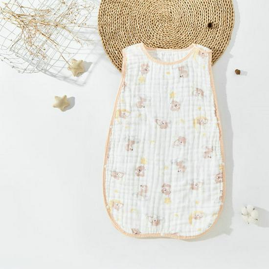 

Дитячий спальний мішок Seersucker з бавовняної марлі, захист від штовхання, весна-літо S 35*53 (front 6 back 4, 0-1.5 years)