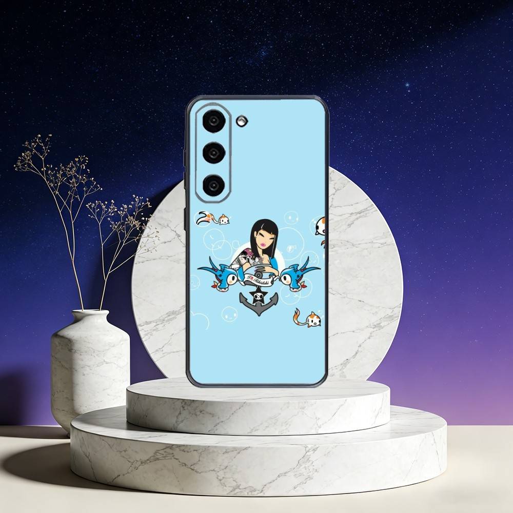 

J-Japan T-okidokis Girl Phone Case For Samsung Galaxy A73,A72,A71,A70,A53,A52,A51,Others Soft Black Cover Samsung a42 5g