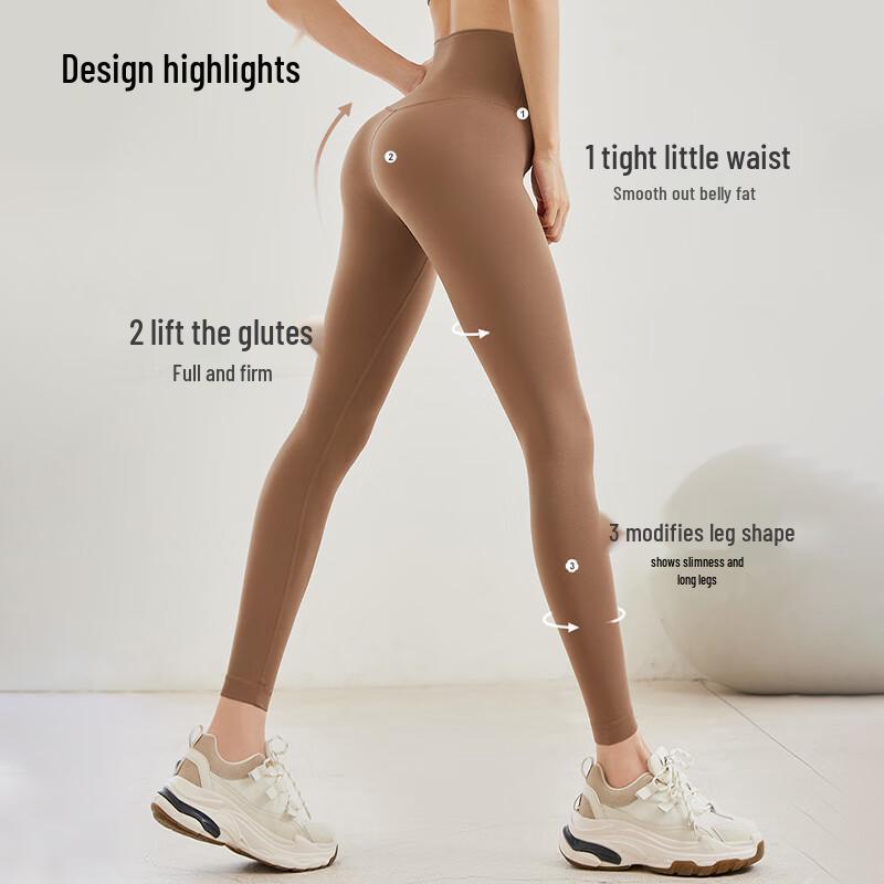 Lonsa Women's High-Waist Naked Feel Yoga Pants