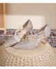 2025 Champagne Rhinestone Stiletto Heels: Elegant Pointed Toe Bridal Shoes