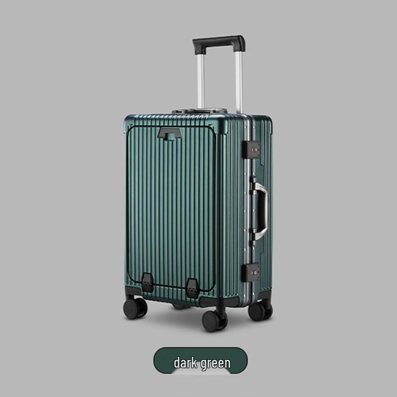 KANDEXS Aluminum Frame Front-Opening Carry-On Suitcase 20-inch