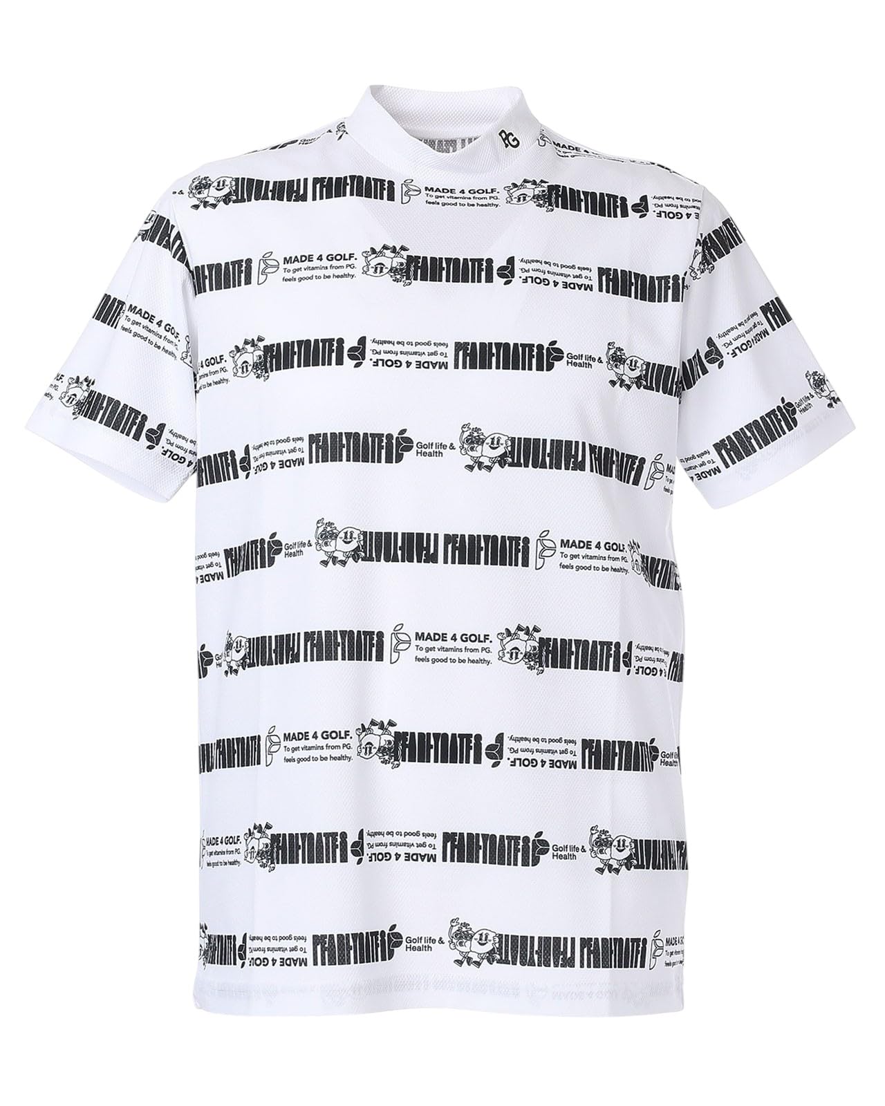 

shirt Golf base 4 [PEARLY GATES] Men s short-sleeved high-neck (stretchy, quick-drying) / / 053-5167505 031_White [M]