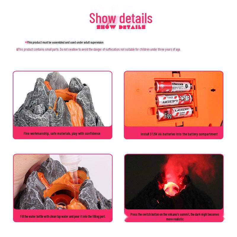Children's Dinosaur Volcano Eruption Toy Model