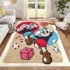Cuphead Carpet Door Mat for Living Room or Bedroom Protective Mat Under Chair Office Decoration Christmas Gift Birthday Present