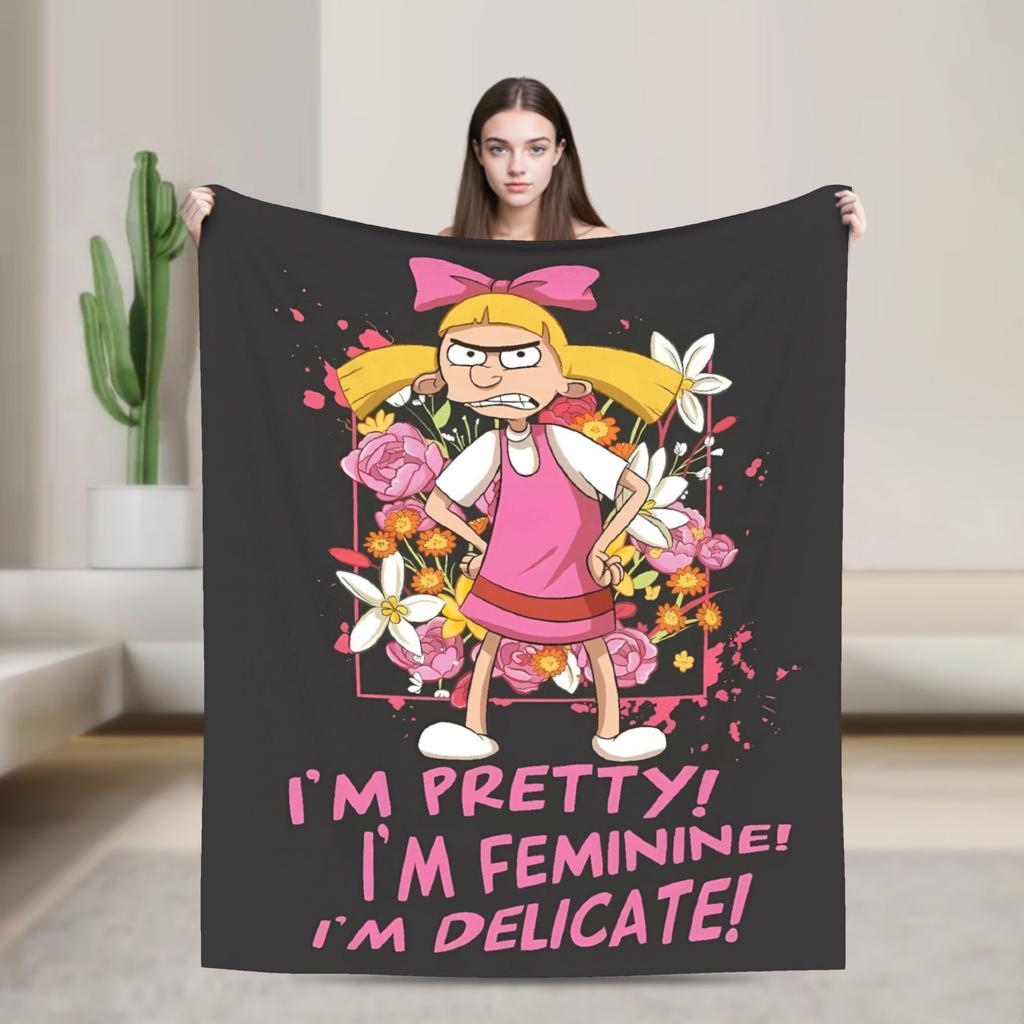 Manta do Hey Arnold Qualidade Macia Manta de Desenho Animado Inverno Crianças Adulto Sofá Cadeira Sofá Cama Colcha Gráfica