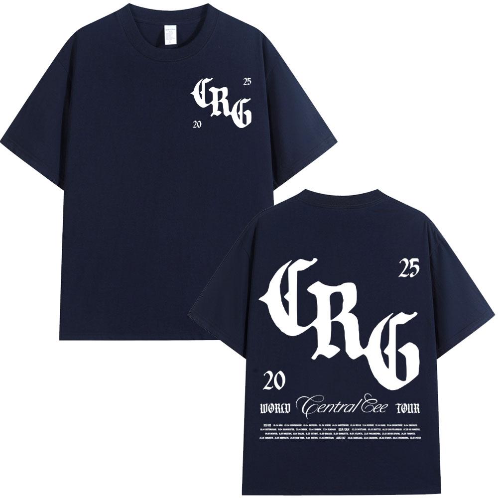 2025 Summer Central Cee CAN'T RUSH GREATNESS World Tour Vintage Unisex Fashion Hip Hop 100% Pure Cotton Printed T-shirt Y2K
