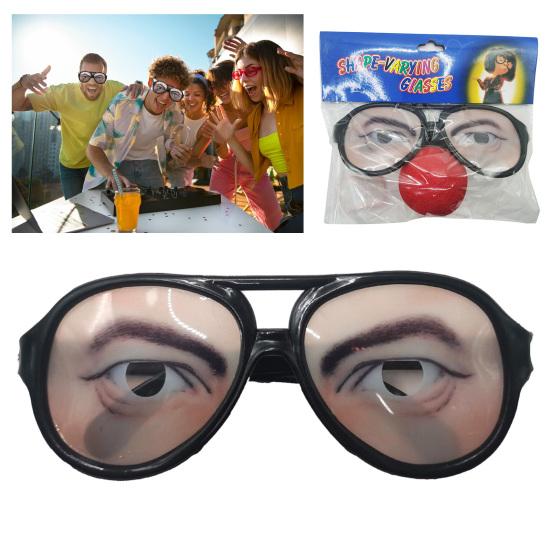 Lustige Scherzbrillen für Party Neuheit Verrückte Brillen für Erwachsene Kinder Karneval Scherz Zubehör Seltsame Sonnenbrillen für Halloween