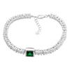 Silver Bracelet with Nano Emerald 9.533ct, Item Weight 12.13 G (2205784)