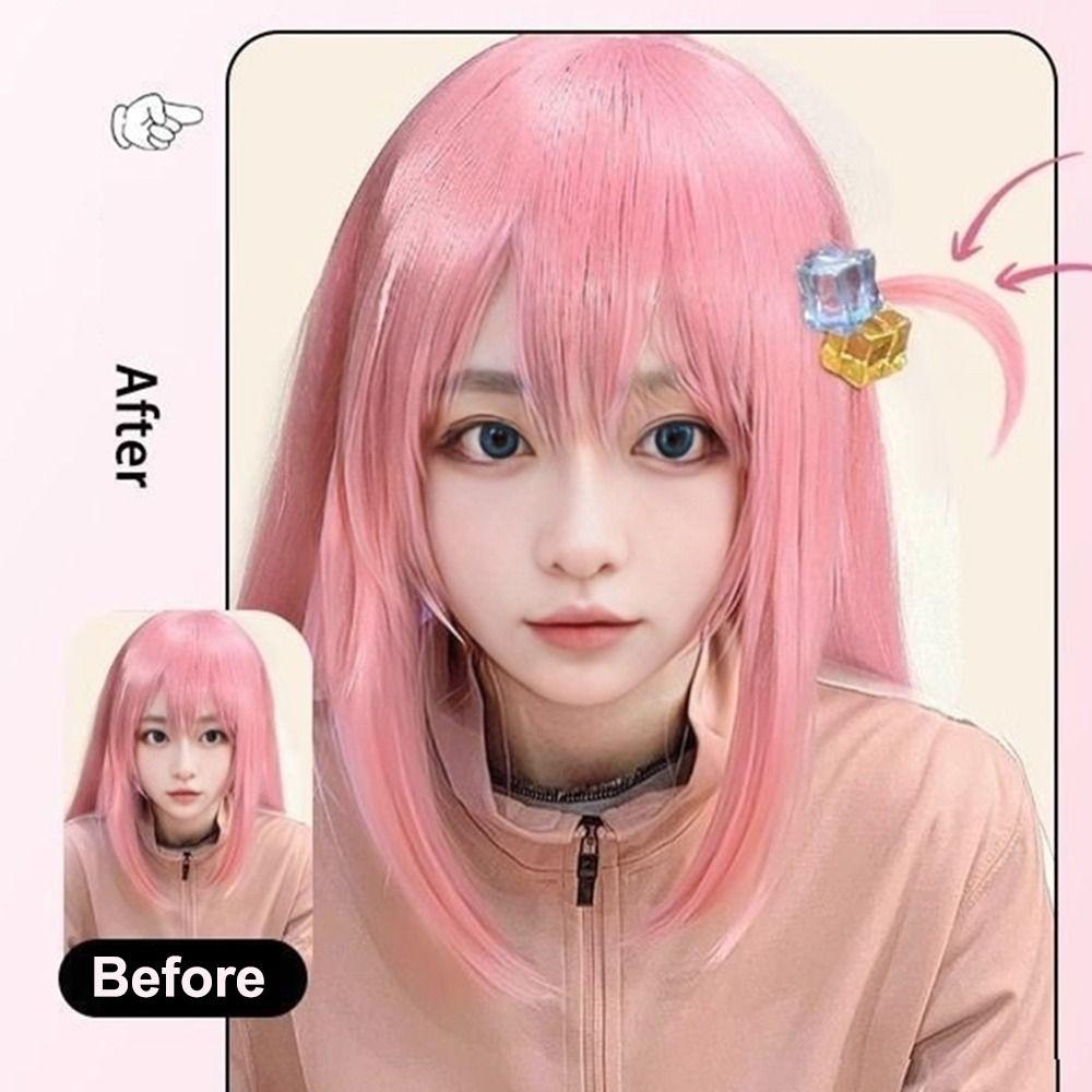 Cute Wig Hair Clips Anime Square Hairpin Sweet Wig Catch Clip  Girls Accessories