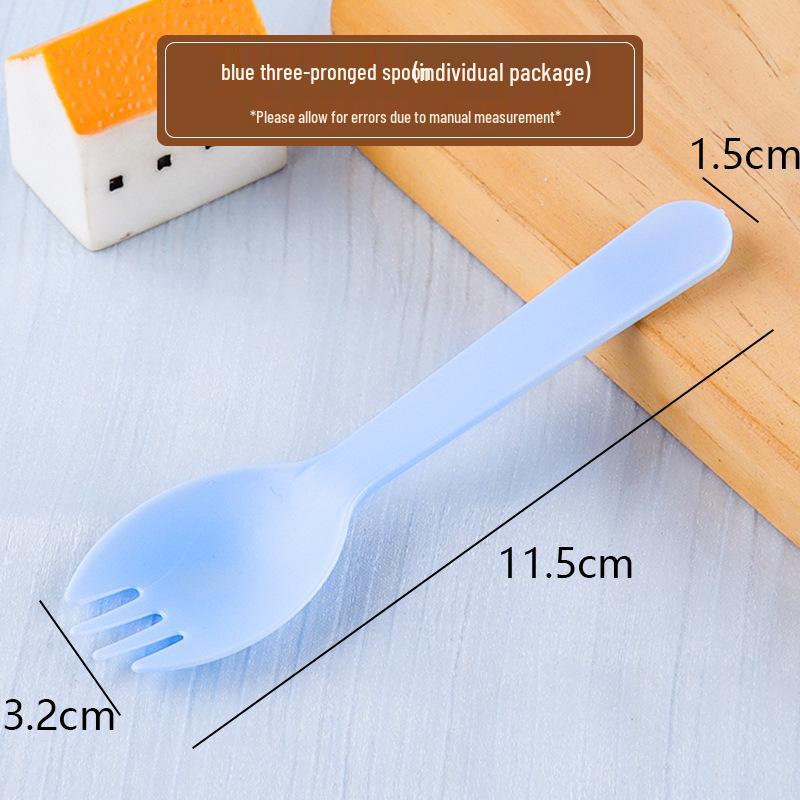 

Одноразовый пластиковый набор ножей и вилок для торта с подставкой для торта - в индивидуальной упаковке, 100 штук, идеально подходит для дней рождения и лунных пряников 100 Pieces