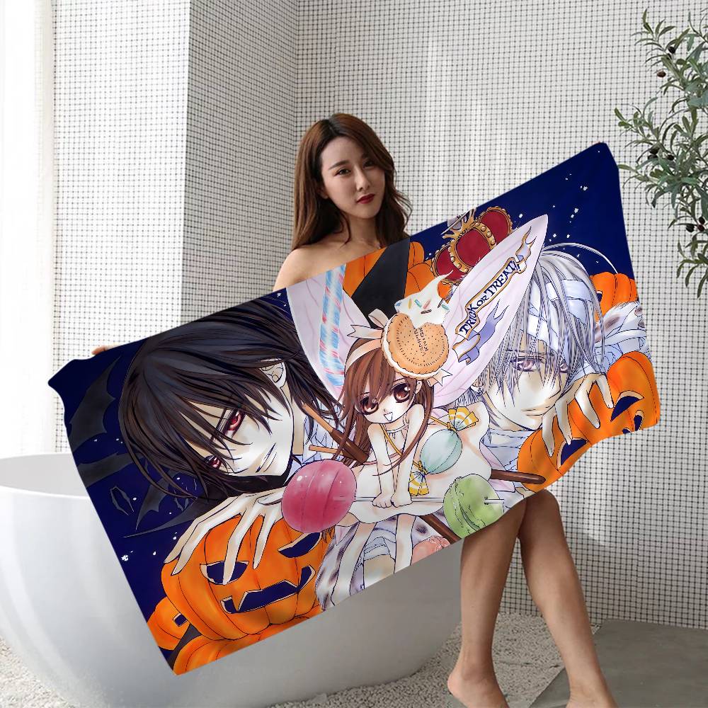 Anime V-Vampire K-Knight Microfiber Printed Beach Towel Mountain Climbing Yoga Beach Swimming Running Absorbent Soft Towel