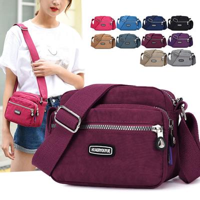 Women Nylon Shoulder Bag Waterproof Elegant Daily Shopping Handbag