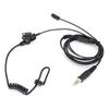 W89C 7.1mm Telescopic Heavy Duty Acoustic Air Tube Earphone Headset Mic Headphone 7.1mm Plug For Walkie Talkie Radios