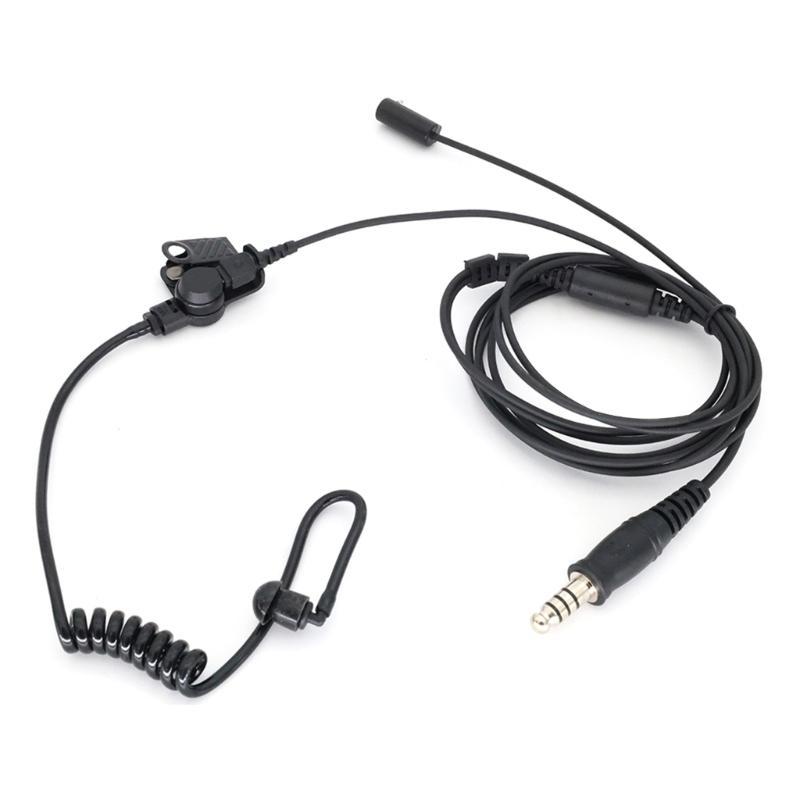 

W89C 7.1mm Telescopic Heavy Duty Acoustic Air Tube Earphone Headset Mic Headphone 7.1mm Plug For Walkie Talkie Radios China Mainland