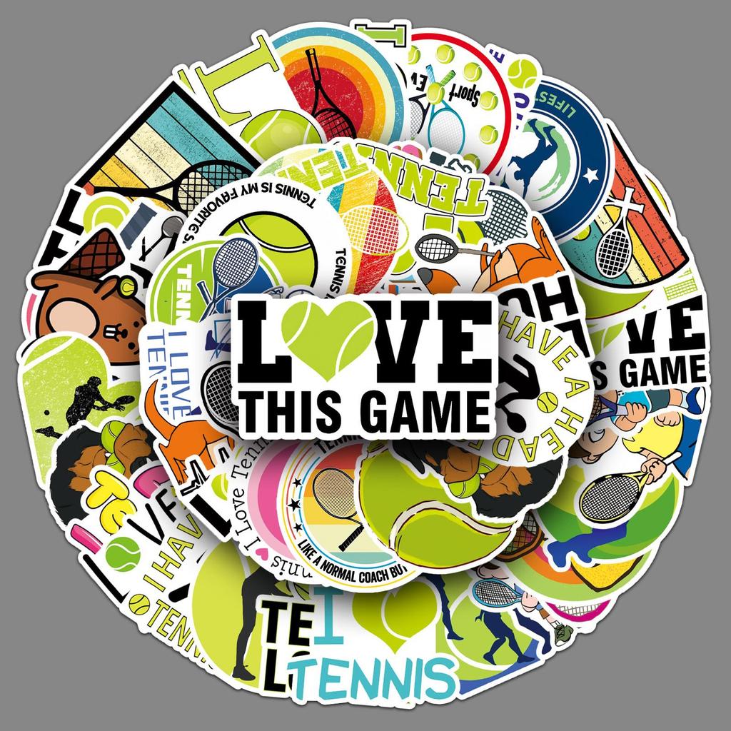50 Tennis Graffiti Personalized Sports Creative Guka DIY Skateboard Suitcase Stickers Waterproof