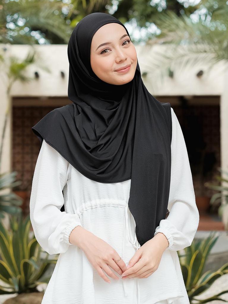 Newest Soft Cotton Jersey Hijab Double Loop Instant Hijab Muslim Headwrap Islamic Headscarf Headwrap Turban Tube